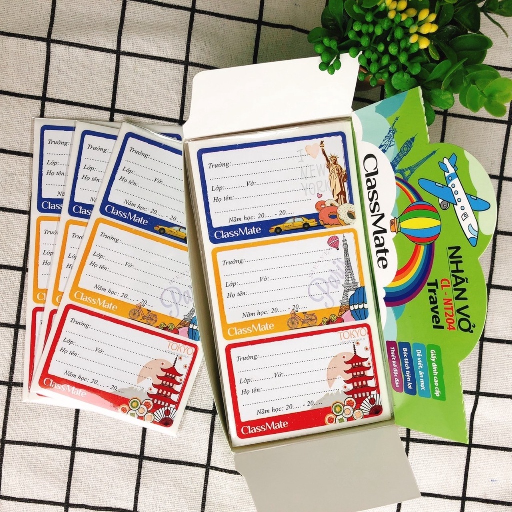 Nhãn vở Travel Classmate NT204 - Tập 15 nhãn