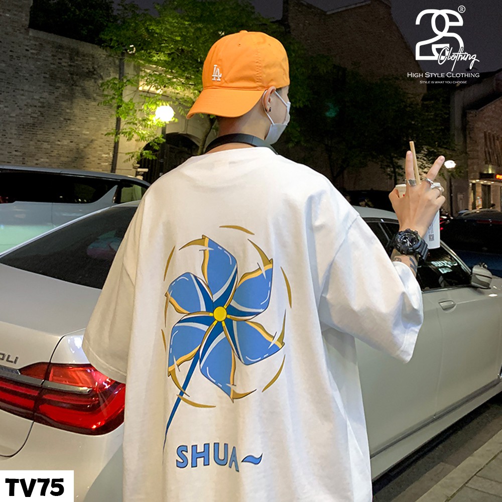 Áo Nam Form Rộng Cổ Tròn Form Rộng 2SClothing Áo Phông Đen Tay Lỡ Streetwwear Oversize Giá Rẻ In Hình Hàn Quốc TV75 | BigBuy360 - bigbuy360.vn