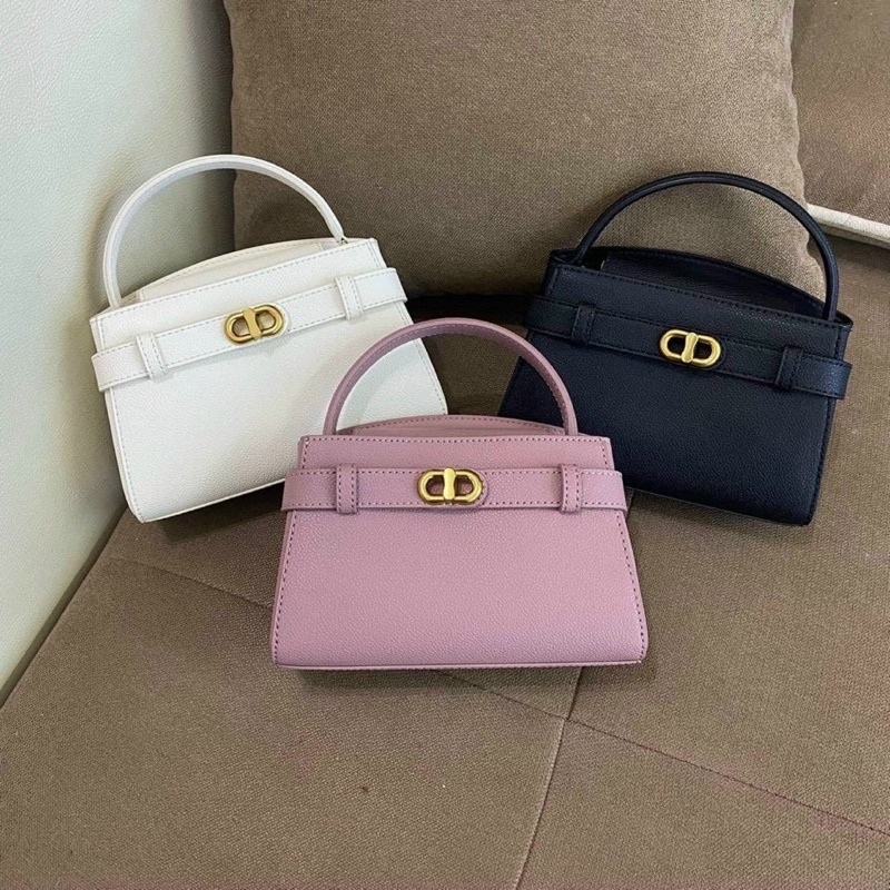 Túi cê ka da sần size 19 có quai cầm và dây đeo chéo chuẩn xxuất sịn 0880#