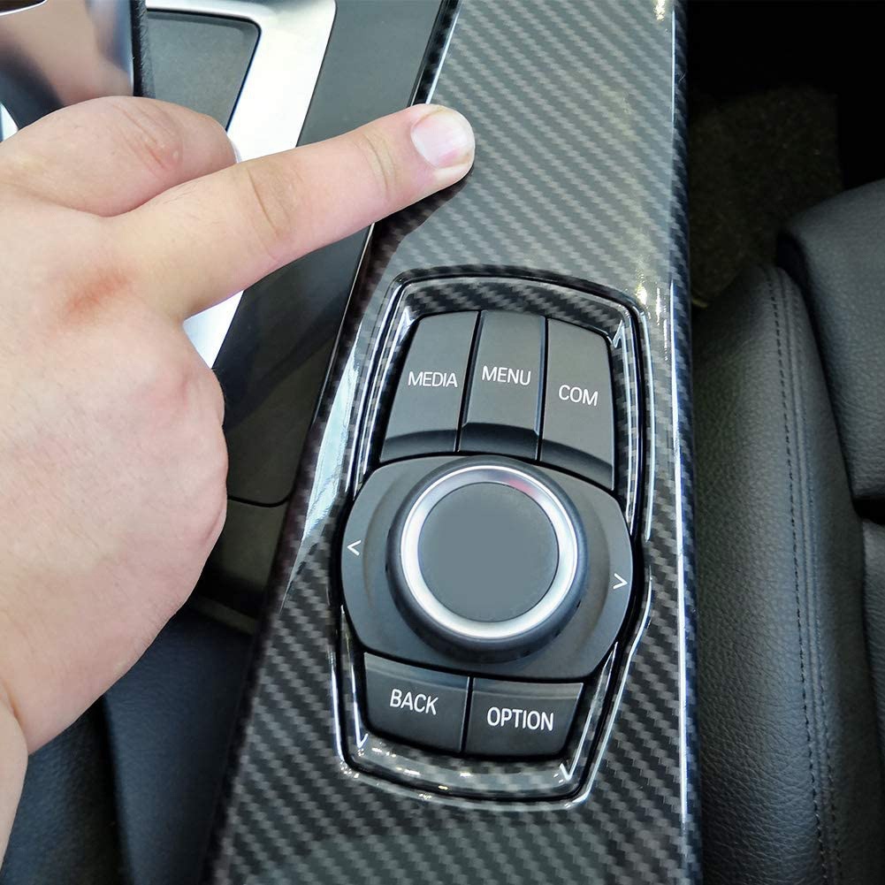 Phù Hợp Miếng Dán Sợi Carbon Trang Trí Bảng Điều Khiển Đa Phương Tiện Cho BMW 3 Series F30 F34 4 Series F33 F36