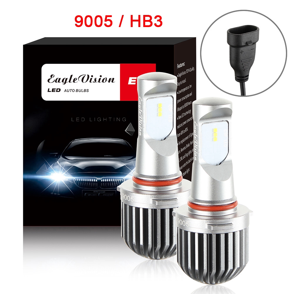 2 đèn led sương mù 6 bóng 6000K 9-30V 9005/HB3 chuyên dụng