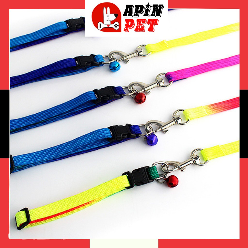 Dây Dắt Chó Mèo Đi Dạo 7 Sắc Màu Cute-Shop Apin Pet