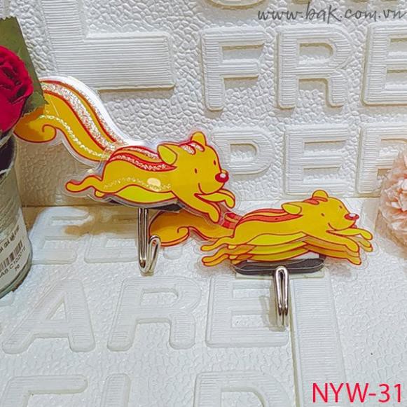 Móc dán tường họa tiết 3D siêu đáng yêu