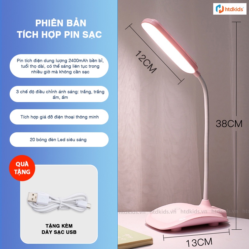 7108 Đèn học chống cận đa năng - tích hợp Pin sạc dung lượng lớn dòng | HTDVN