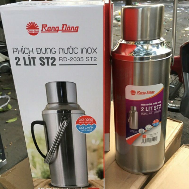 Bình thủy  Inox 2 lít Rạng Đông 2035 ST2