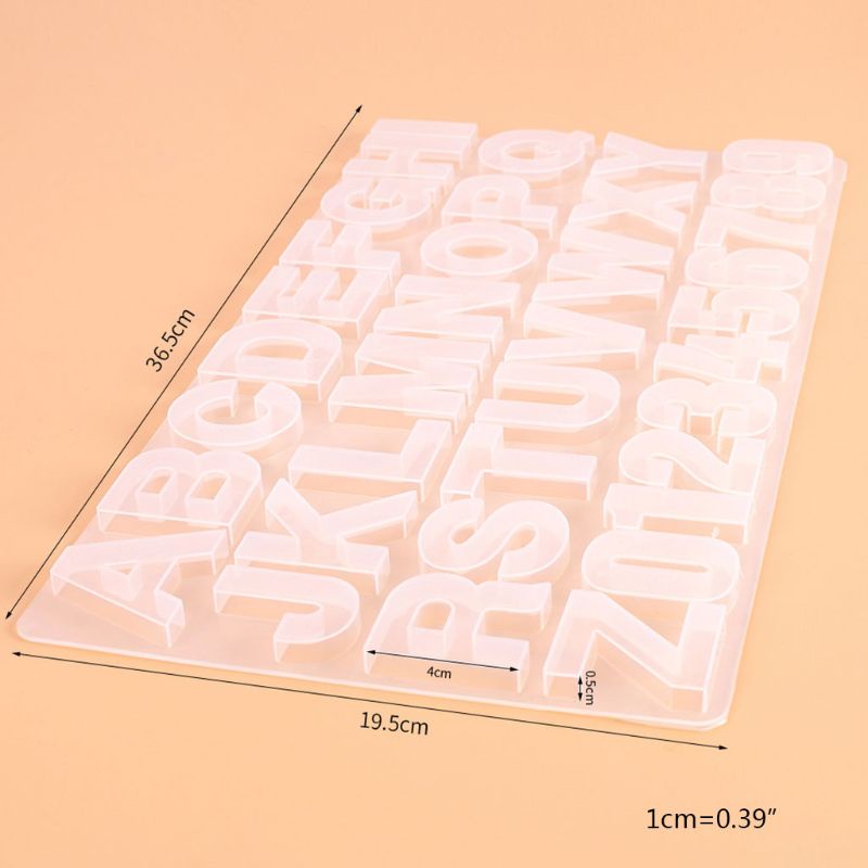 Khuôn Silicone Làm Đất Sét Hình Chữ Cái Và Số