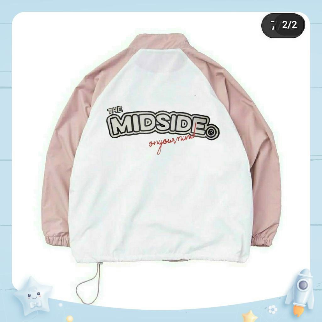 Áo Khoác Dù TMS LOGO MIDSIDE Nam Nữ Ulzzang Unisex Form Rộng Bomber