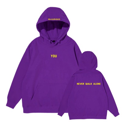 ÁO HOODIE TÍM YOU NEVER WALK ALONE BTS