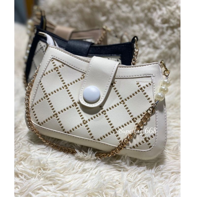 Túi Xách Đeo Chéo Nữ Linh Store Túi Đeo Vai 2 Dây Da Họa Tiết Thêu Trần Trám Siêu Đẹp