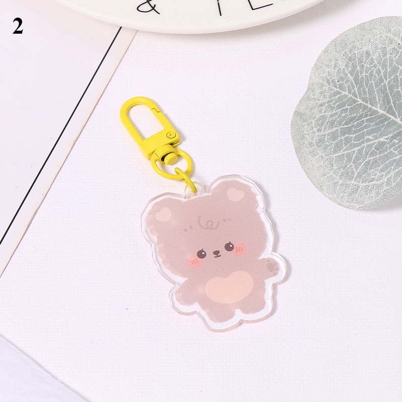 Móc Khóa Acrylic Hình Thỏ/Gấu Dễ Thương