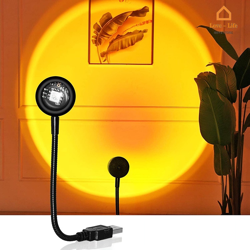 Đèn LED Chiếu Cảnh Hoàng Hôn Tay Cầm Dài Linh Hoạt Có Thể Uốn Cong / Cắm USB Trang Trí Tiệc Tùng