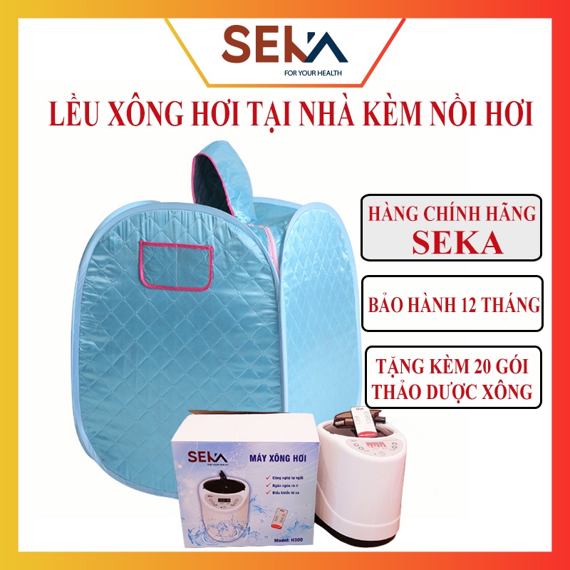 Combo Nồi Xông Hơi Điện SEKA Khử Trùng Cơ Thể và Lều Xông Hơi SeKa Tự Bung Cao Cấp + Tặng kèm 20 gói thảo dược xông