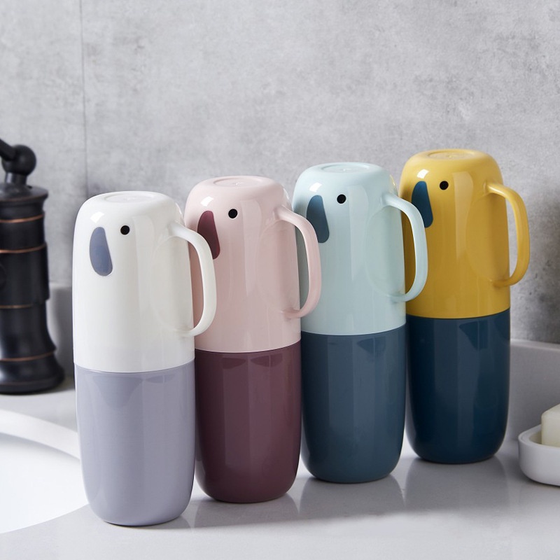 1 Chiếc Hộp Đựng Bàn Chải Đánh Răng Bằng Nhựa Cắm Trại Hộp Cốc Kem Đánh Răng Bao Di Động Du Lịch Phòng Tắm Hoạt Hình Hình Con Voi Hộp Lưu Trữ Bri