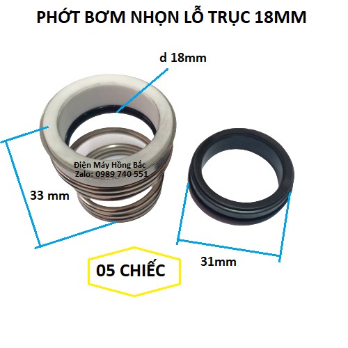 ( 05 ) phớt bơm nước lò xo nhọn trục 15mm đến 19mm