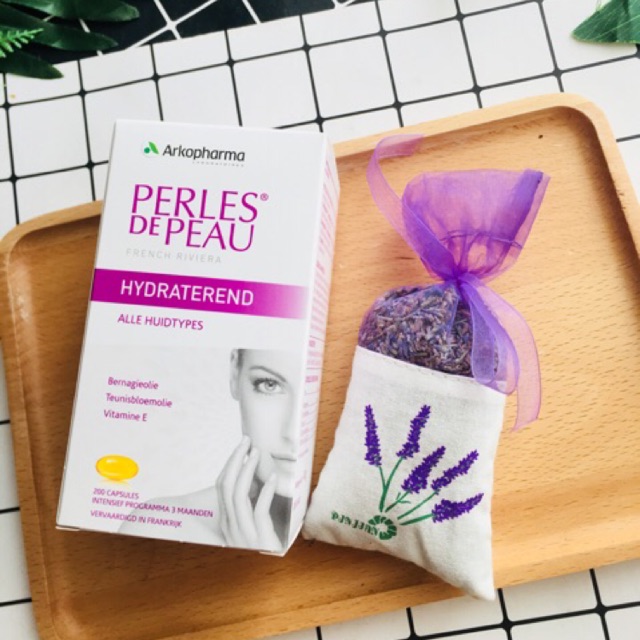 Túi nụ hoa Lavender tặng Perles De Peau 200 viên Pháp