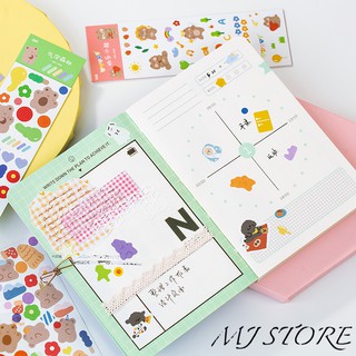 Sticker gấu YXTZ03 (set 4 tấm) - mjstore