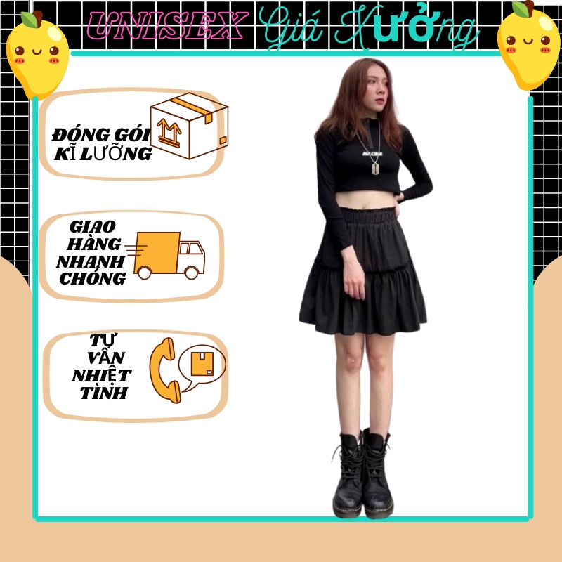 Chân váy vintage ngắn xòe 2 tầng , vài voan 2 lớp , có lớp quần trong