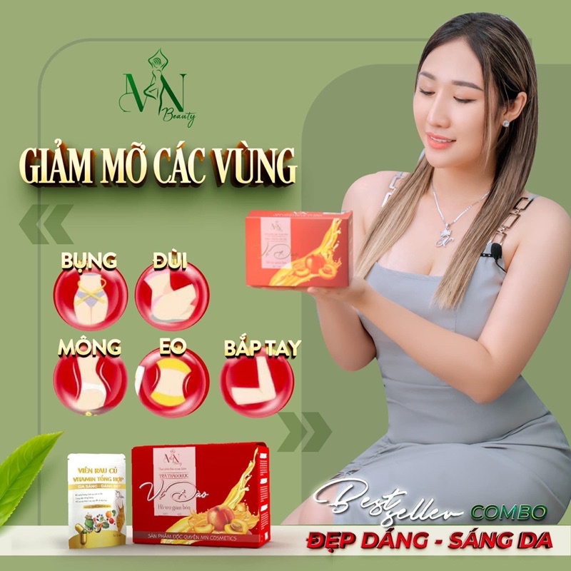 Trà Giảm Cân Vị Đào MN Beauty Group - Mỹ Phẩm Đông Anh - Giảm Cân Collagen X3 Chính Hãng