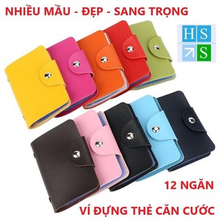 VÍ ĐỰNG THẺ (12 ngăn) bóp cầm tay đựng thẻ căn cước, thẻ ATM, danh thếp, túi bảo vệ card visit thẻ học sinh bằng lái xe