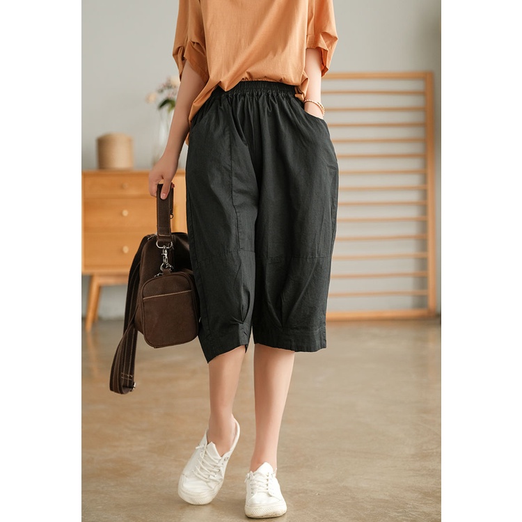Quần Lửng Dáng Rộng Thời Trang Mùa Hè Mới 2022 Cho Nữ Size M-2xl