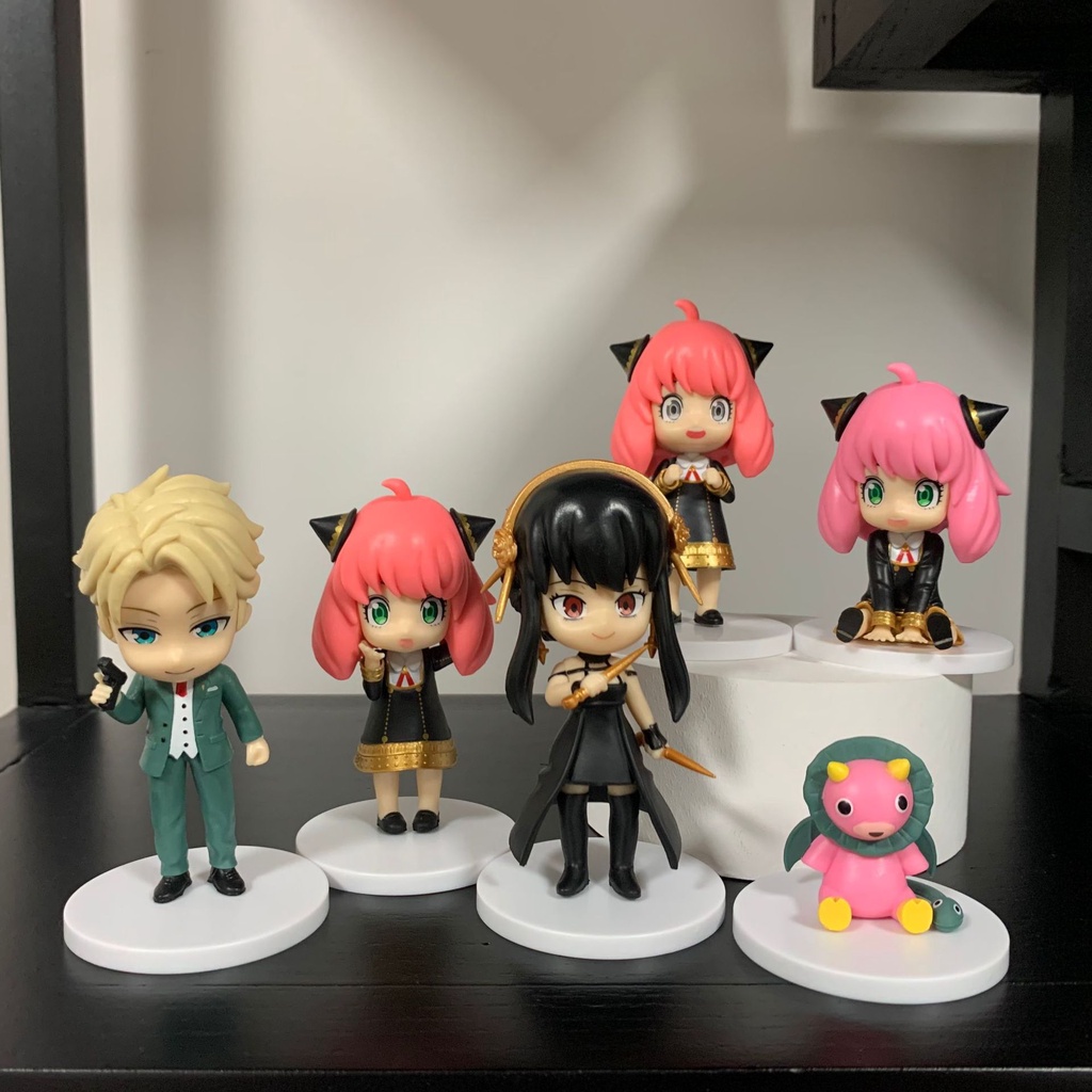 Bộ 6 Mô Hình Nhân Vật Phim Anime Anya Spy X Bằng PVC 10cm