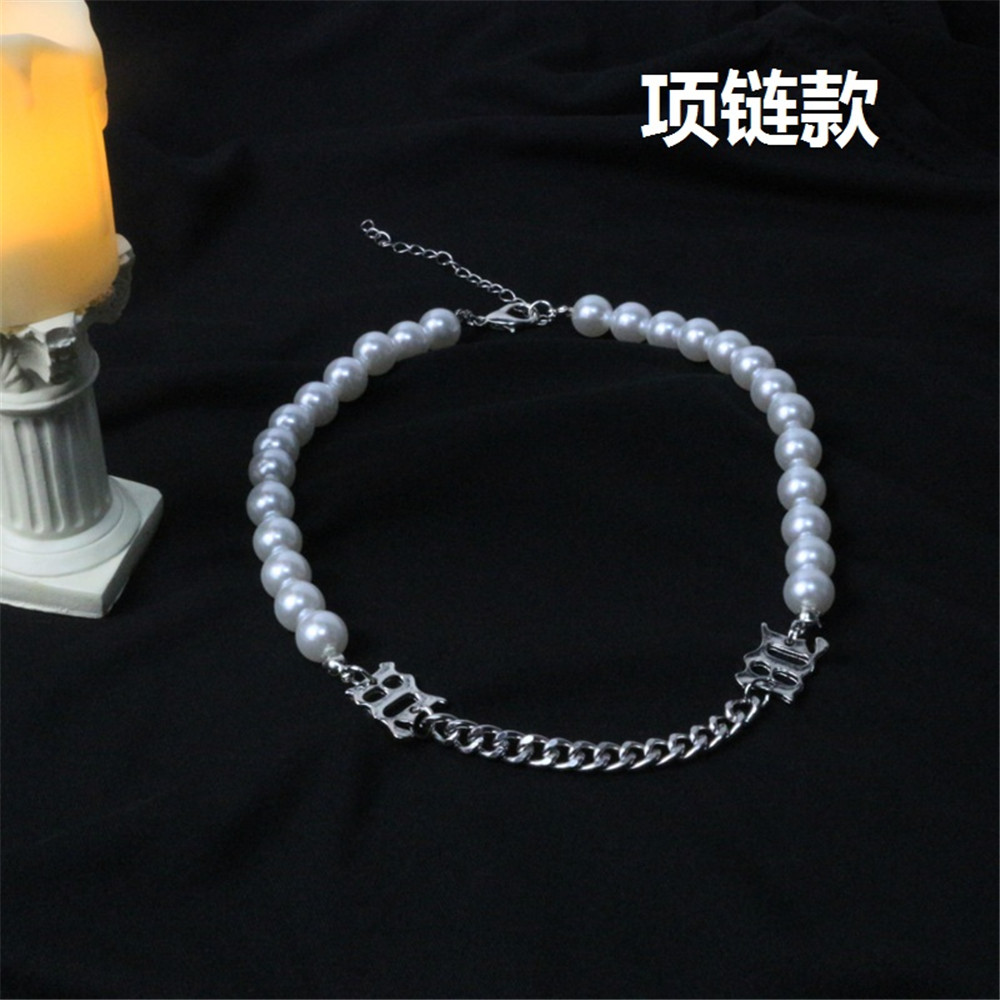 Vòng Cổ / Vòng Tay Đính Ngọc Trai Nhân Tạo Phong Cách Hàn Quốc Cá Tính