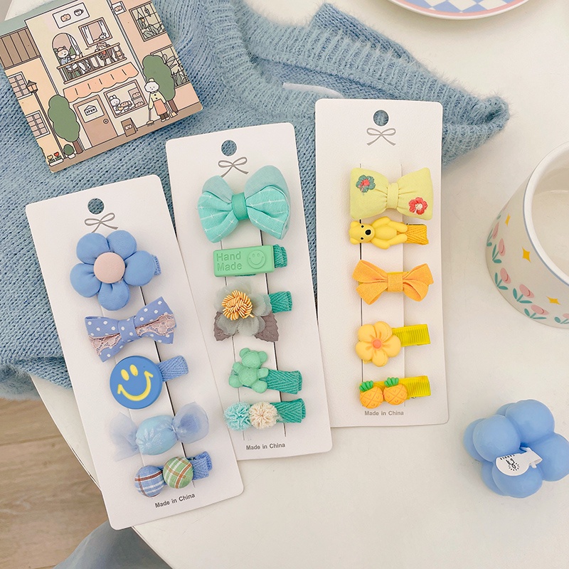 Set 5 / 10 Kẹp Tóc Nơ Xinh Xắn Dành Cho Bé Gái