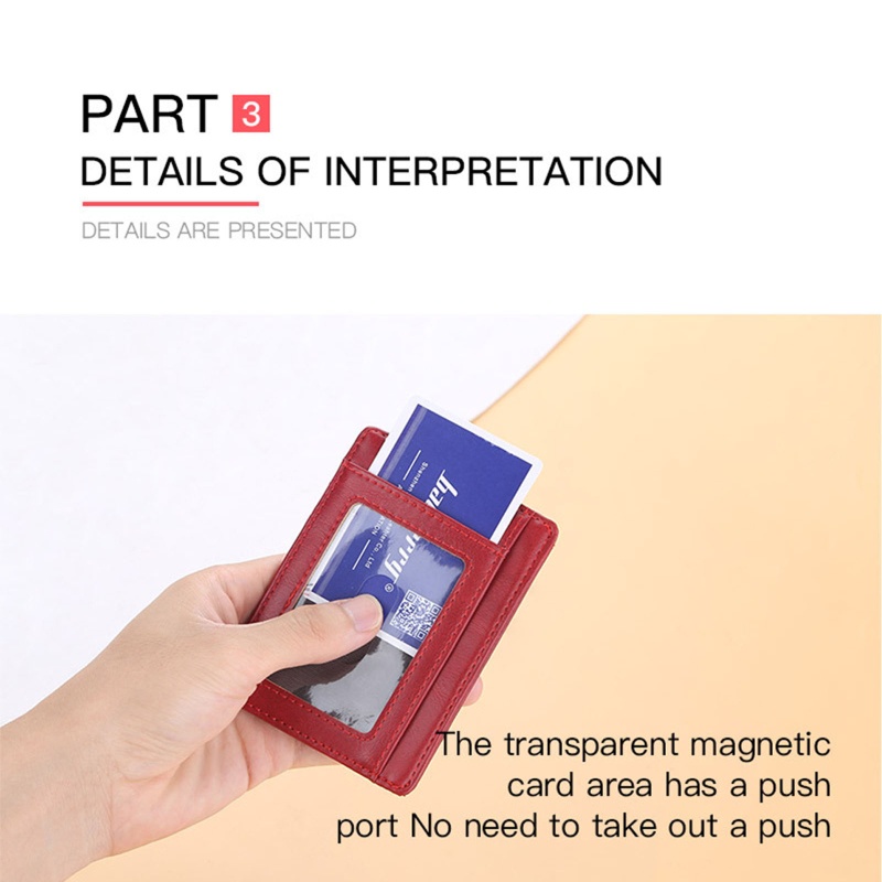 Ví Da PU Siêu Mỏng Có Ngăn Đựng Thẻ Dành Cho Nam Và Nữ