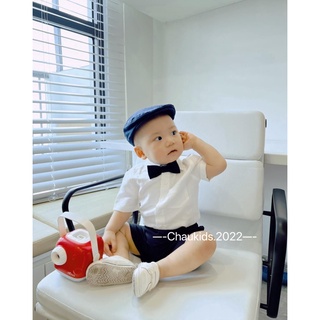 Bộ gile nơ công tử 3ct bé trai