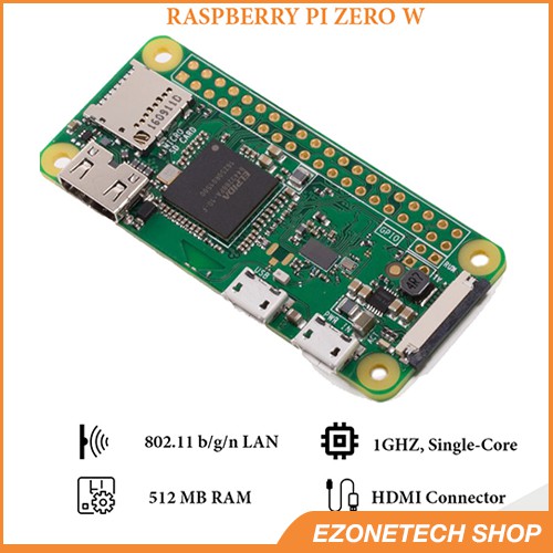 Máy Tính Nhúng Raspberry Pi Zero W Bảng Có Wifi Tích Hợp