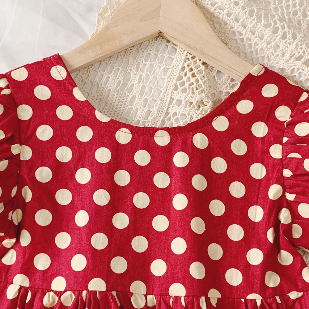 Đầm công chúa BEAR LEADER không tay màu đỏ thời trang mùa hè dành cho bé gái