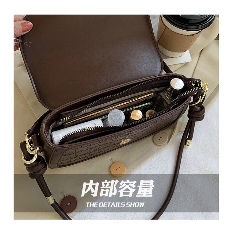 Túi xách nữ Quảng Châu đeo chéo đeo vai phong cách Vintage dập vân nổi cao cấp O4T1-2096