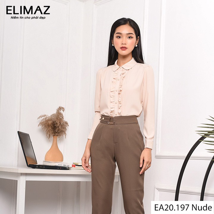Áo Sơ Mi Nữ Cổ Sen Elimaz Điểm Nhấn Bèo Trang Trí EA20.197