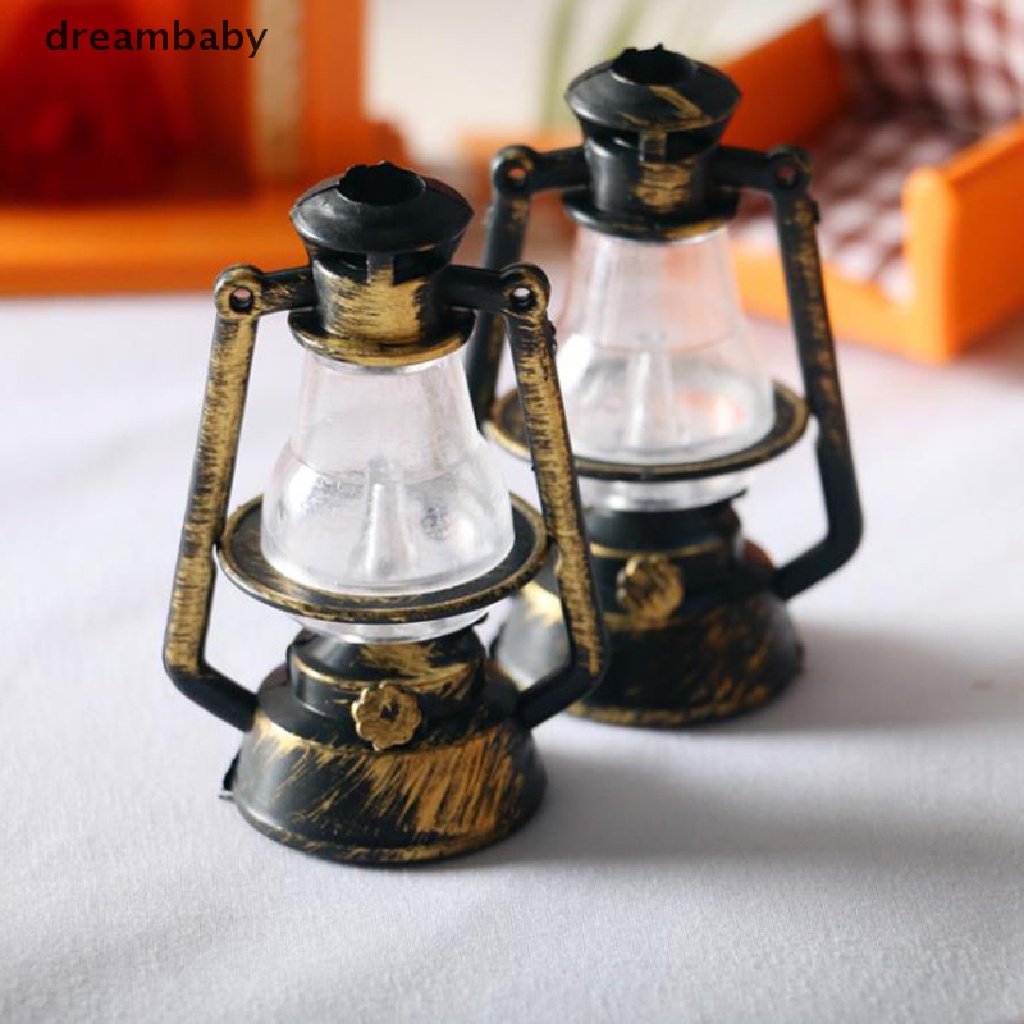 Mô Hình Đèn Dầu Đen Mini Phong Cách Retro Trang Trí Nhà Búp Bê 1: 12