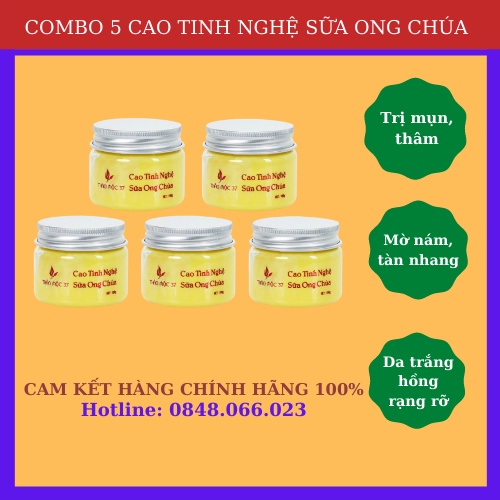 COMBO 5 Hũ Cao Tinh Nghệ Sữa Ong Chúa [HÀNG CHÍNH HÃNG ]