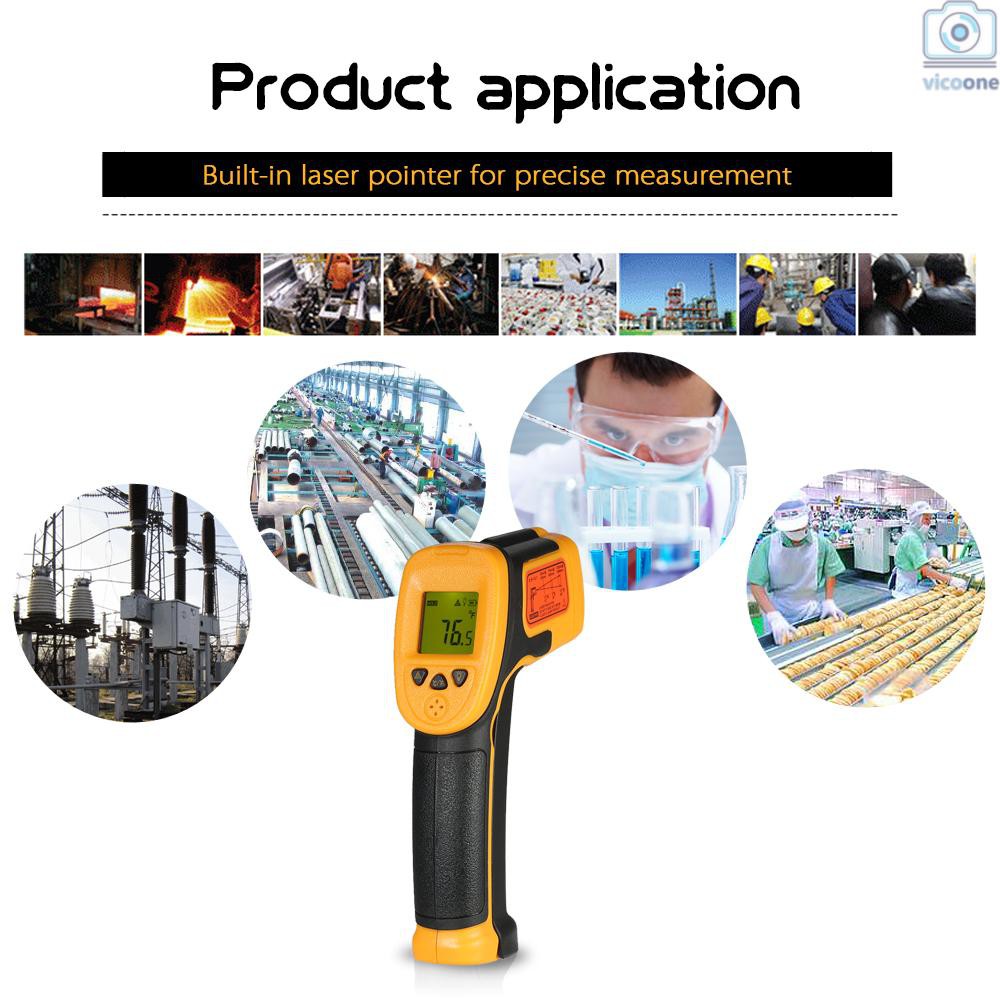 🔨  SMART SENSOR Mini Handheld Non-contact LCD Infrared Thermometer -32~550°C/-26~1022°F 12:1 Temperatur