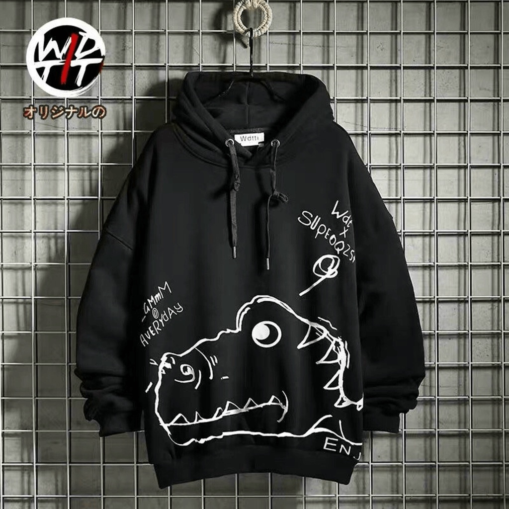 Áo khoác hoodie nam phong cách mới mãu mới in hình khủng long hót fom rộng  zk21