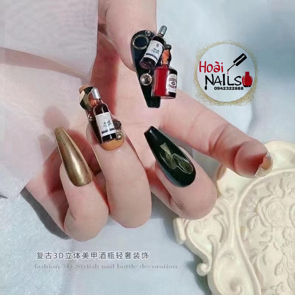 Set 12 charm say quên đường về gắn móng tay - phụ kiện nail giá rẻ