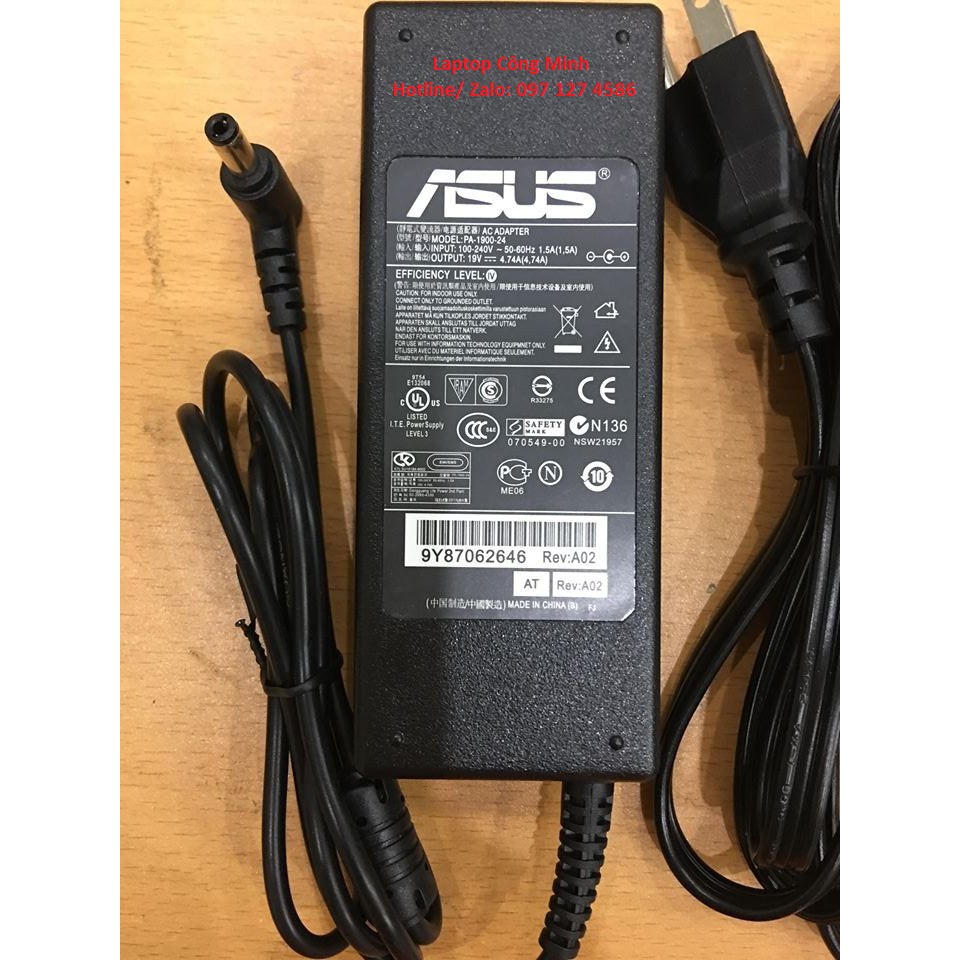 Sạc Laptop Asus 19V - 4.7A 90W - Bảo Hành 12 tháng