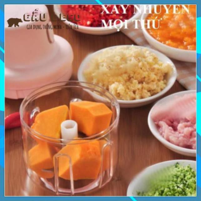 Máy xay tỏi ớt mini đa năng  - Sạc pin cao cấp - Xay tỏi ớt, hành, rau củ quả dung tích 250ml