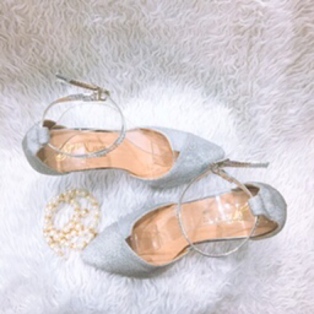 [ẢNH THẬT] Giày cao gót 8 phân bít mũi kim tuyến bạc | BigBuy360 - bigbuy360.vn