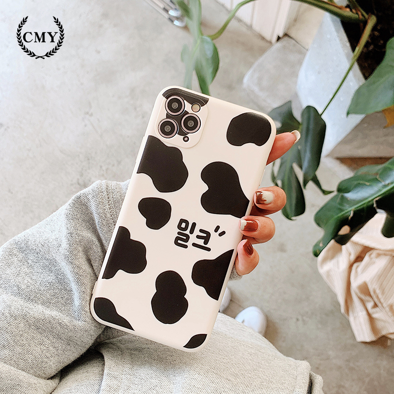 Ốp điện thoại silicon họa tiết bò sữa cho iPhone 11 Pro Max X Xr Xs Max 7 8 Plus Se 2020 12 pro max 12 mini | BigBuy360 - bigbuy360.vn