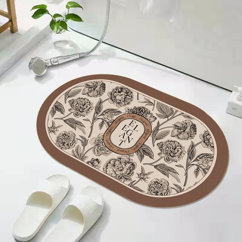 Thảm Chùi Chân Chống Trượt Họa Tiết Vintage