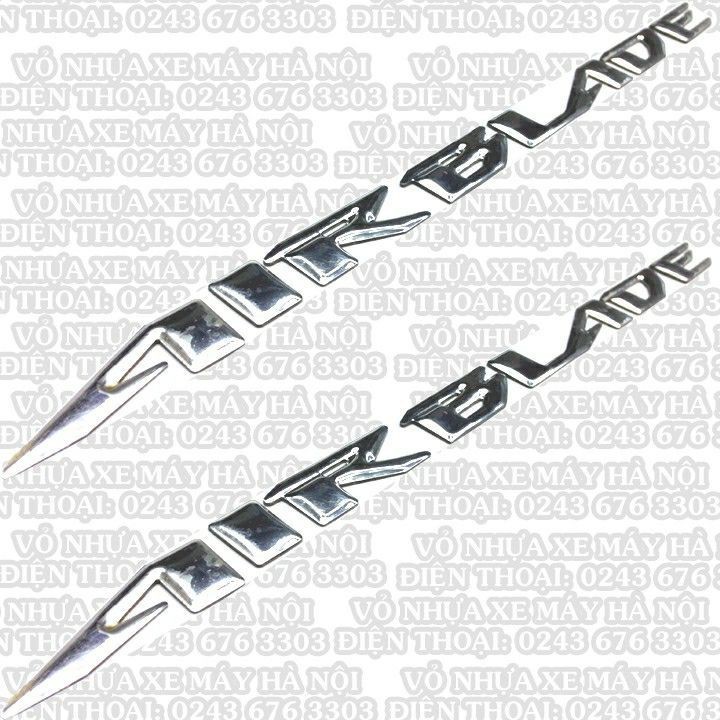 BỘ TEM NỔI DÁN XE AIR BLADE, CÁNH CHIM, LOGO AB