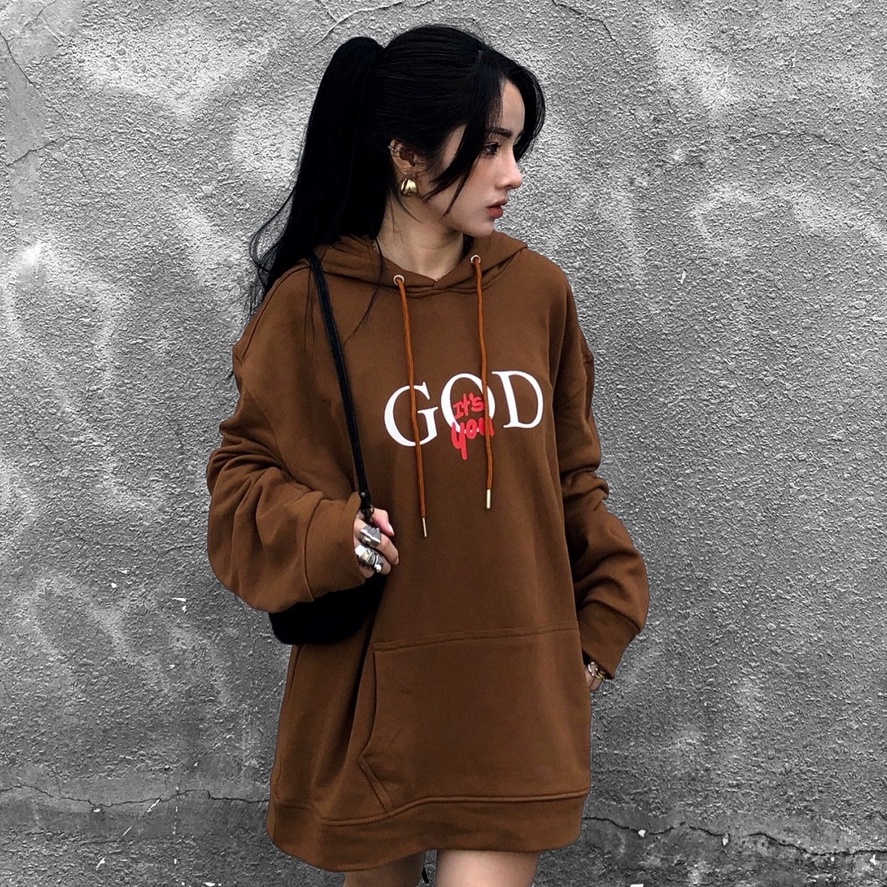 Áo Hoodie BADNOTGOOD NO GOD (Đen/Nâu)