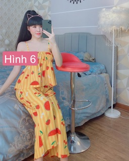 Đồ mặc nhà lửng cánh tiên lụa siêu xinh