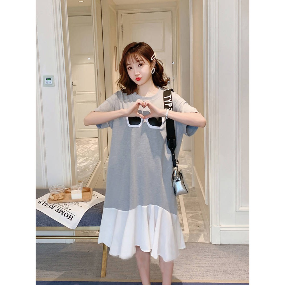 V2 Váy Suông Phong Cách Hàn Quốc Họa Tiết Kính Mắt Trẻ Trung Chất Cotton | BigBuy360 - bigbuy360.vn
