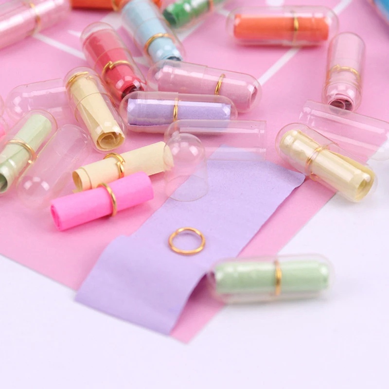 Set 100 viên con nhộng mini nhiều màu sắc dùng để ghi chú
