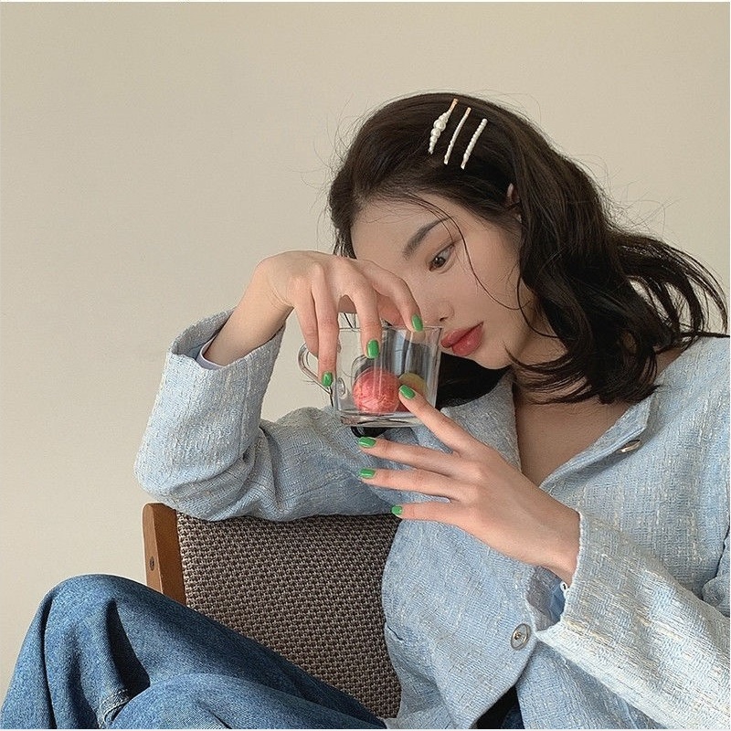 Kẹp tóc ngọc trai nhân tạo ghim phụ kiện tóc nữ Hàn Quốc đơn giản thanh lịch Sollle