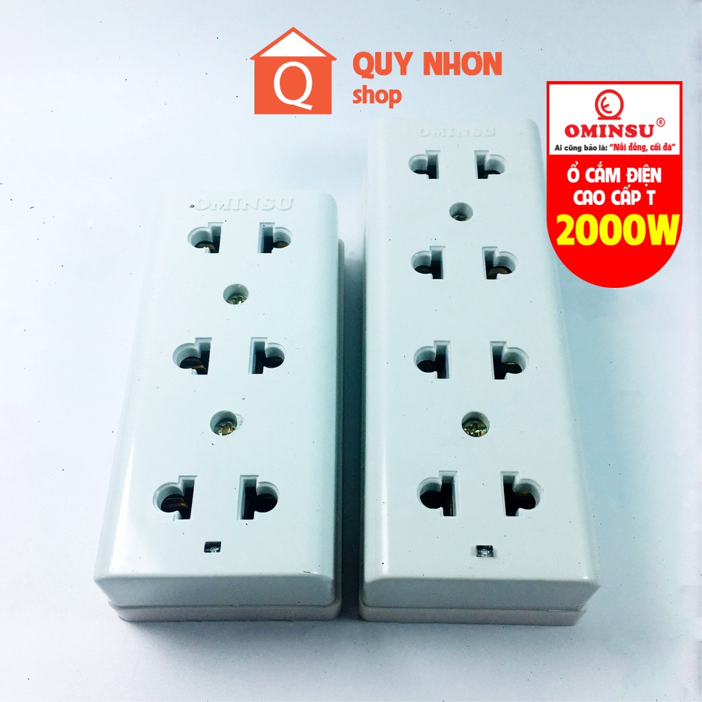 Ổ cắm điện cao cấp thương hiệu OMINSU T8 T9 lõi đồng vàng chịu tải 2000W